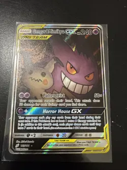 Pokemon S&M Team Up Gengar & Mimikyu GX 165/181 Alt Art Tag Team English (REAL) - Image 1