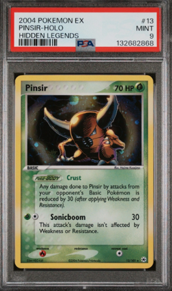 2004 POKEMON EX HIDDEN LEGENDS #13 PINSIR-HOLO PSA 9 - Image 1
