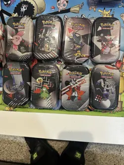 Pokemon TCG Black Bolt And White Flare Unova Mini Tin Set of 8 with Display Box - Image 2