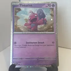 Tinkatink SVP025 Black Star Promo Scarlet & Violet Holo Pokemon Card - Image 1