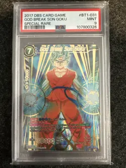 God Break Son Goku PSA 9 BT1-031 SPR Dragon Ball Super Card Game DBS - Image 4