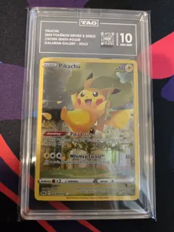 2023 Pokemon TCG Pikachu GG30/GG70 Crown Zenith: Galarian Gallery Holo TAG 10 - Image 1