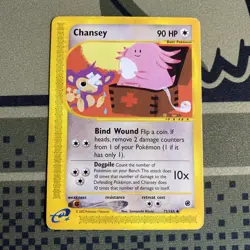 Chansey 72/165 Uncommon Expedition Pokemon Card HP - Image 1