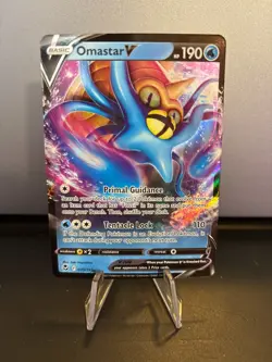 Omastar V 035/195 Holo Silver Tempest Pokemon TCG Sword & Shield Ultra Rare - Image 1