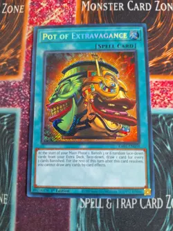 Yu-Gi-Oh! Pot of Extravagance RA01-EN059 Secret Rare 1st Edition Near Mint - Image 1