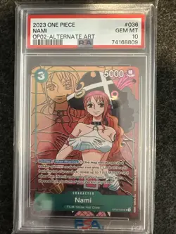 PSA 10 GEM MINT - NAMI ALTERNATE ART OP02-036 - One Piece Paramount War - Image 4