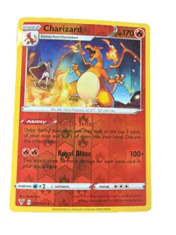 Charizard Reverse Holo Rare 025/185 2020 SWSH Vivid Voltage Pokemon Card NM - Image 1