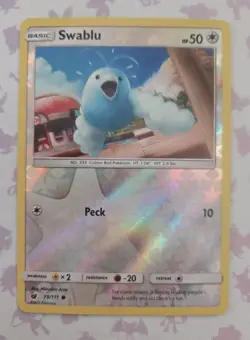 Swablu 79/111 Sm-Crimson Invasion Reverse Holo Pokemon Tcg Card NM - Image 1