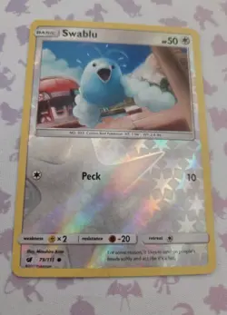 Swablu 79/111 Sm-Crimson Invasion Reverse Holo Pokemon Tcg Card NM - Image 2