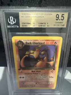 Dark Charizard 21/82 1st Edition Non Holo Rare Team Rocket Pokemon Card WOTC NM - Image 4