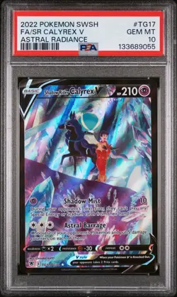 Pokemon Shadow Rider Calyrex Astral Radiance #TG17 Graded Card PSA 10 - Image 1