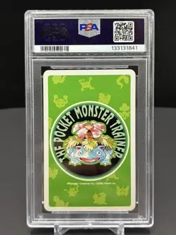 1996 POKEMON GREEN VERSION PLAYING CARDS ACE OF CLUBS #004 CHARMANDER PSA 8 - Image 2