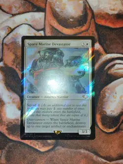 SURGE FOIL Space Marine Devastator UB: Warhammer 40,000 MTG Magic the Gathering - Image 1