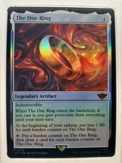 2023 MAGIC THE GATHERING LTR THE ONE RING FOIL #246 PSA 9 LORD OF THE RINGS WOTC - Image 2