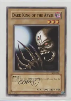 Dark King of the Abyss YuGiOh Legend Blue Eyes White Dragon #LOB-020 2002 - Image 1