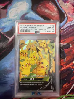 2021 Pokemon SWSH Celebration Collection BSP 142 Pikachu V-Union Italian PSA 10 - Image 1