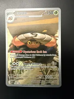 Pokemon 2025 Destined Rivals Crustle #186/182 Illustration Rare NM - Image 1