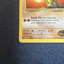 Pokemon TCG WoTC Brock's Sandshrew 072/132 Gym Heroes Vintage Lightly Played - Image 4