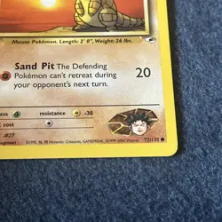 Pokemon TCG WoTC Brock's Sandshrew 072/132 Gym Heroes Vintage Lightly Played - Image 5
