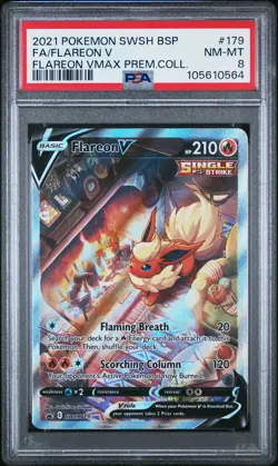 Flareon V 179 Vmax Premium Collection Swsh Black Star Promo Pokemon PSA 8 - Image 1