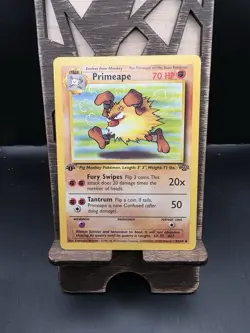 Pokemon TCG Primeape Jungle 43/64 Regular 1st Edition Uncommon LP - Image 1
