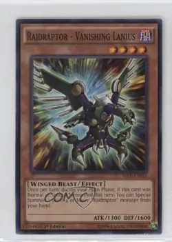 Raidraptor - Vanishing Lanius 1st Ed. YuGiOh The Secrets of Eternity #SECE-EN011 - Image 1