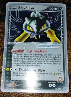 Rocket's Raikou Ex 108/107 Secret Rare Ultra Rare Pokemon Ex Deoxys - Image 4