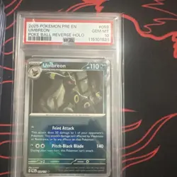 Pokemon Umbreon 059/131 Sv: Prismatic Evolutions Rare Reverse Holo PSA 10 - Image 1