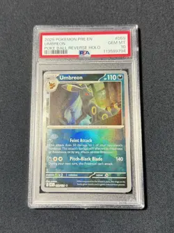 2025 POKEMON PRE EN-PRISMATIC EVOLUTIONS #059 UMBREON POKE BALL REV. HOLO PSA 10 - Image 1