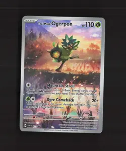 Teal Mask Ogerpon SVP123 Full Art Black Star Promo Holo Pokemon Card NM - Image 1