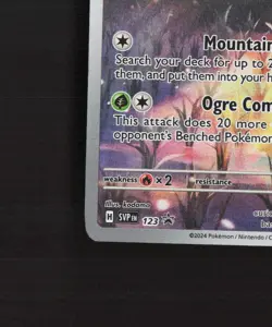 Teal Mask Ogerpon SVP123 Full Art Black Star Promo Holo Pokemon Card NM - Image 5