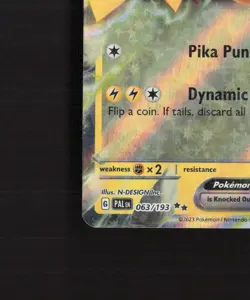 Pikachu ex 063/193 Paldea Evolved Ultra Rare Holo Pokemon Card LP+ - Image 5
