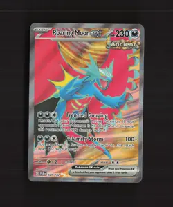 Roaring Moon ex 229/182 Paradox Rift Full Art Ultra Rare Holo Pokemon Card NM - Image 1
