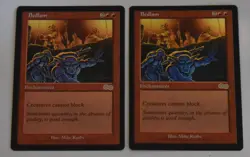 2x BEDLAM Red Rare Enchantment URZA'S SAGA MTG Card - Image 2