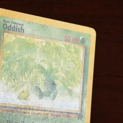 1st Edition Oddish 63/82 Common Team Rocket Pokemon Card - Image 3