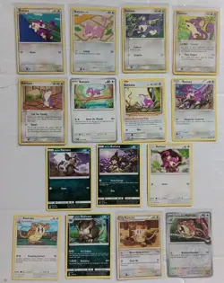 Pokemon Cards Bundle Kanto 151 Pokedex Mixed Sets Rattata Raticate Collection - Image 1