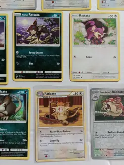 Pokemon Cards Bundle Kanto 151 Pokedex Mixed Sets Rattata Raticate Collection - Image 5