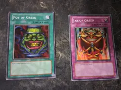 Pot Of Greed SYE-040 + Jar Of Greed SKE-047 Yugioh Yu Gi Oh Cards Tcg - Image 1