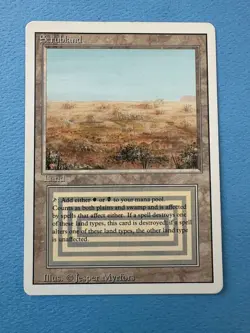MTG Revised Edition, Scrubland Dual Land! 1994 Vintage Magic! - Image 1