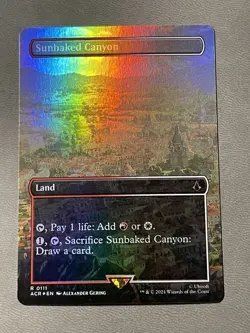 MTG Foil Borderless Universes Beyond: Assassin's Creed ACR Sunbaked Canyon MINT - Image 1
