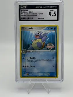 Wartortle #42 Pokemon ex Crystal Guardians - State Championships Promo - CGC 9.5 - Image 1