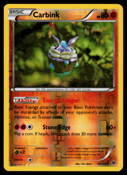 Pokemon - XY - Fates Collide Carbink 49/124 Reverse Holo - NM - Image 1