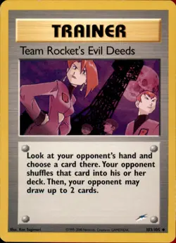 Team Rocket's Evil Deeds 103/105 Unlimited - Pokemon Neo Destiny - Image 1