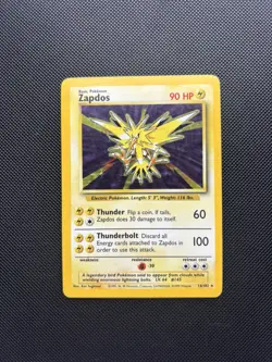 Pokemon Card Base Set Holo Zapdos 16/102 WOTC - Image 1