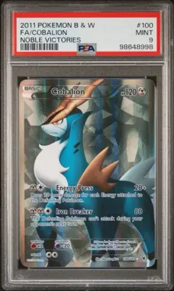 2011 Pokemon Black & White Noble Victories #100 Cobalion PSA 9 MINT - Image 1