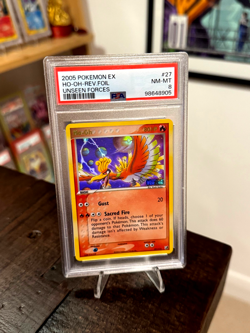 Ho-Oh 27/115 Stamped Reverse Holo Rare EX Unseen Forces Pokemon TCG PSA 8 - Image 2
