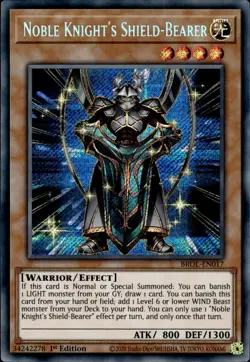 Noble Knight's Shield-Bearer - Secret Rare 1st Edition BROL-EN017 - NM - YuGiOh - Image 1