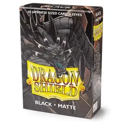Card Sleeves Non-Standard Sleeves Dragon Shields Japanese - Matte Black (60) - Image 1