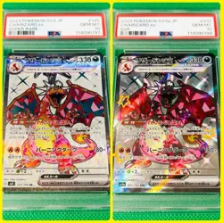 Pokemon Charizard Ex SR SSR SV3 2-Piece PSA 10 Graded Card Set - Image 1