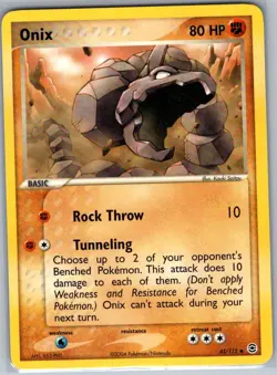 Onix 42/112 Non Holo FireRed & LeafGreen - Pokemon Card - NM - Image 1